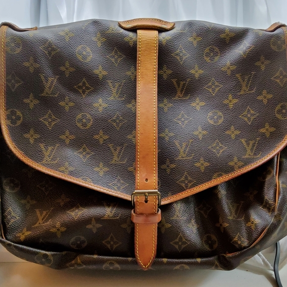 LOUIS VUITTON VINTGE SAUMUR 30 MONOGRAM CROSSBODY DOUBLE BAG,CERTIFIED AUTHENTIC - Picture 3 of 16
